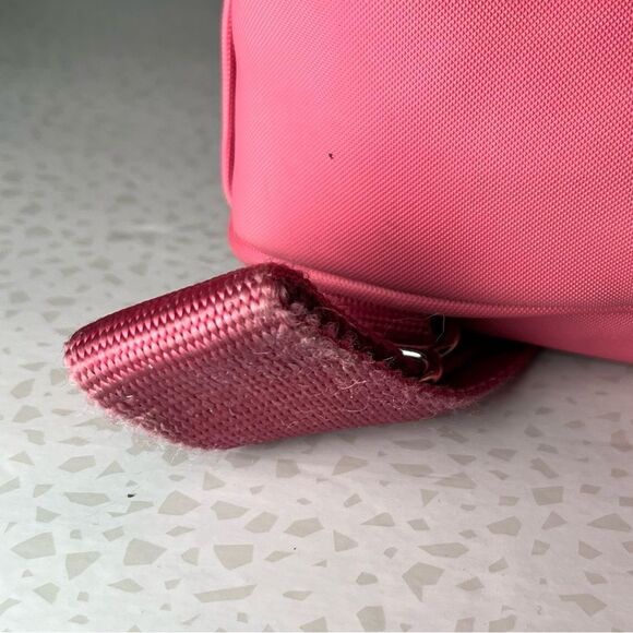 Jon Hart Pink Coated Canvas Genuine Leather Backpack Monogram Initials - Picture 12 of 15